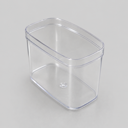 Acrylic Multipurpose Box Pack Of 5 Size - 12x6x6 cm (SQ - 3 Plain)