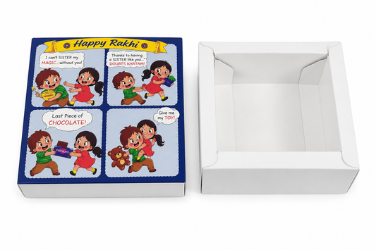 Gift Box for Rakhi Celebrations pack of 10 Size - 4x4x2 inch