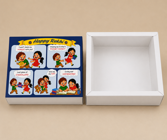 Rakhi Gift Packaging Box pack of 10 Size - 5.5x5.5x2 inch