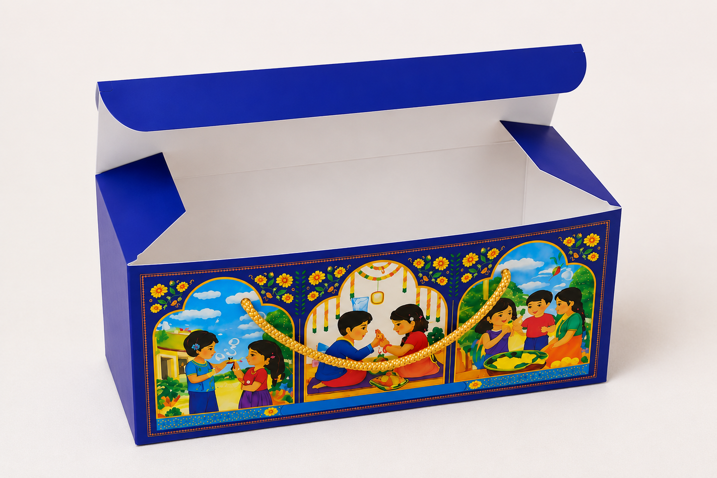 Royal Rakhi 3 pcs Jar Box Size - 9.5x4x3.9 inch (Pack of 10)