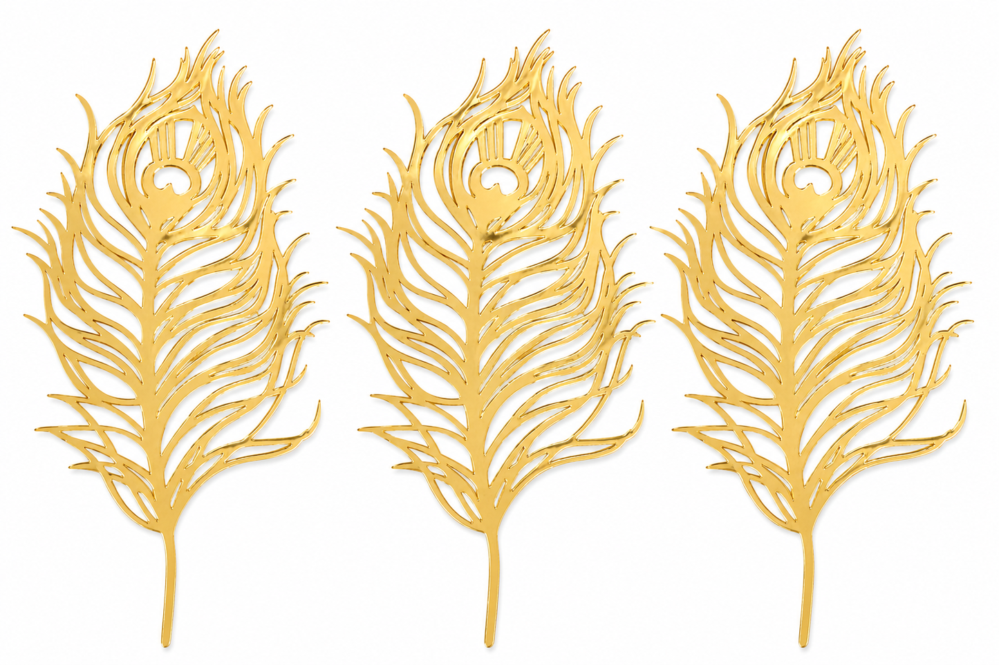 Mor Pankh Acrylic Cake Topper Set Of 3