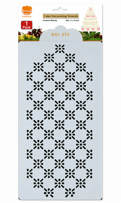 Geometric Floral Cake Stencil