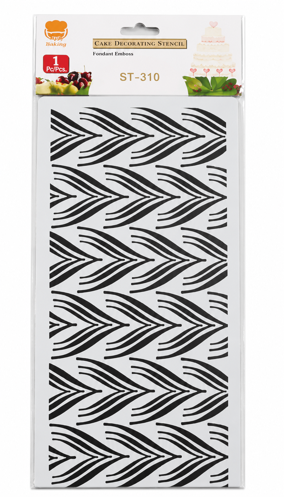 Leaf Chevron Decorating Stencil
