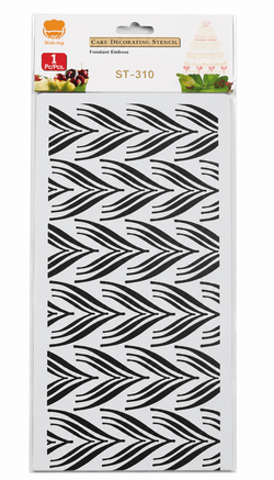 Leaf Chevron Decorating Stencil