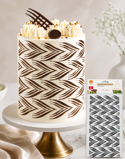 Leaf Chevron Decorating Stencil