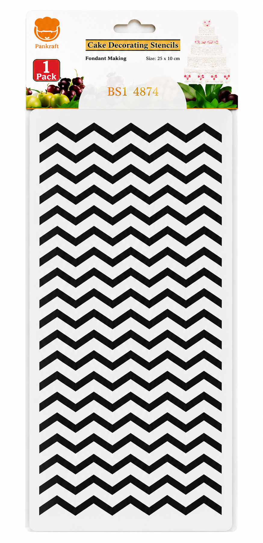 Chevron Zig Zag Cake Decorating Stencil