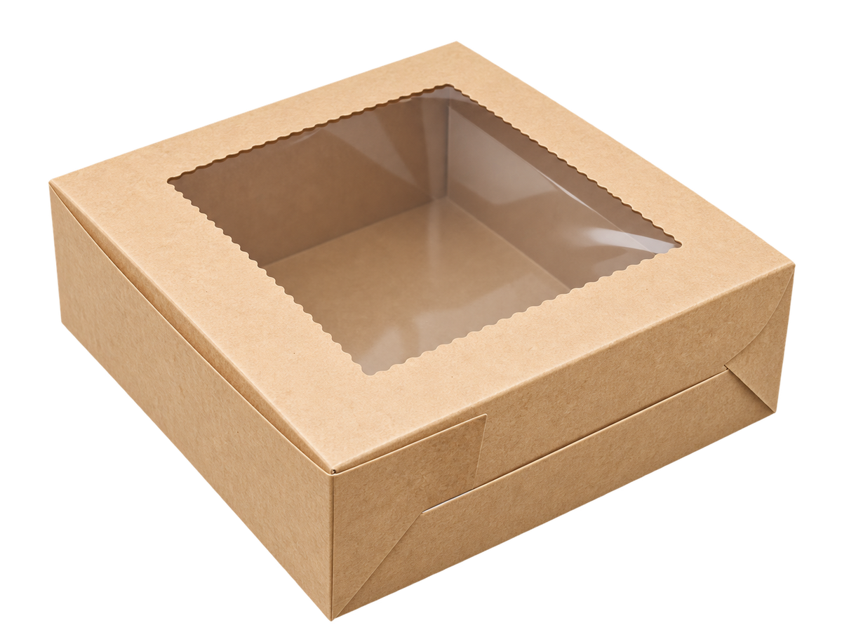 4 Pcs Brownie window kraft box pack of 10