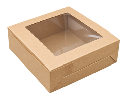 4 Pcs Brownie window kraft box pack of 10