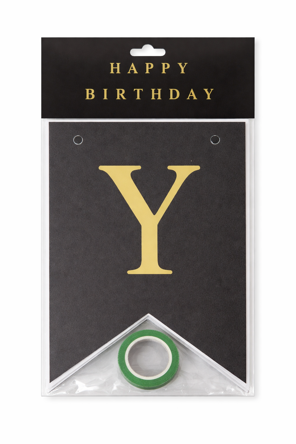 Black Happy Birthday Banner