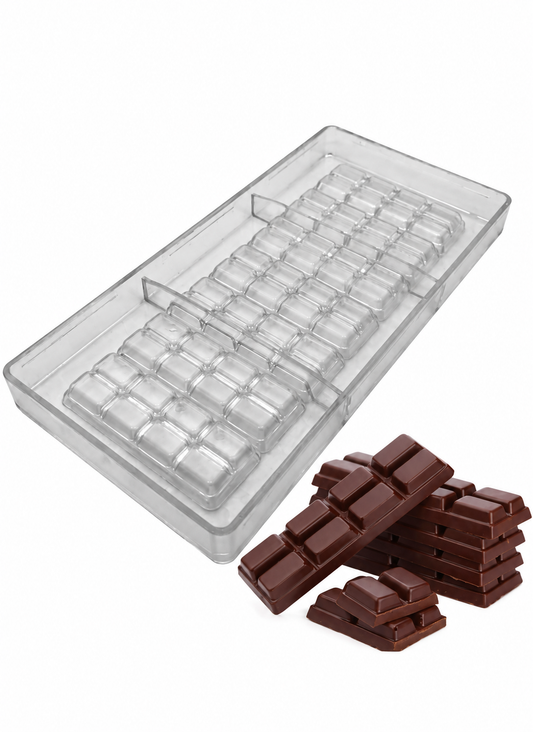 7 Cavity Set Chocolate Bar Design Polycarbonate Mould