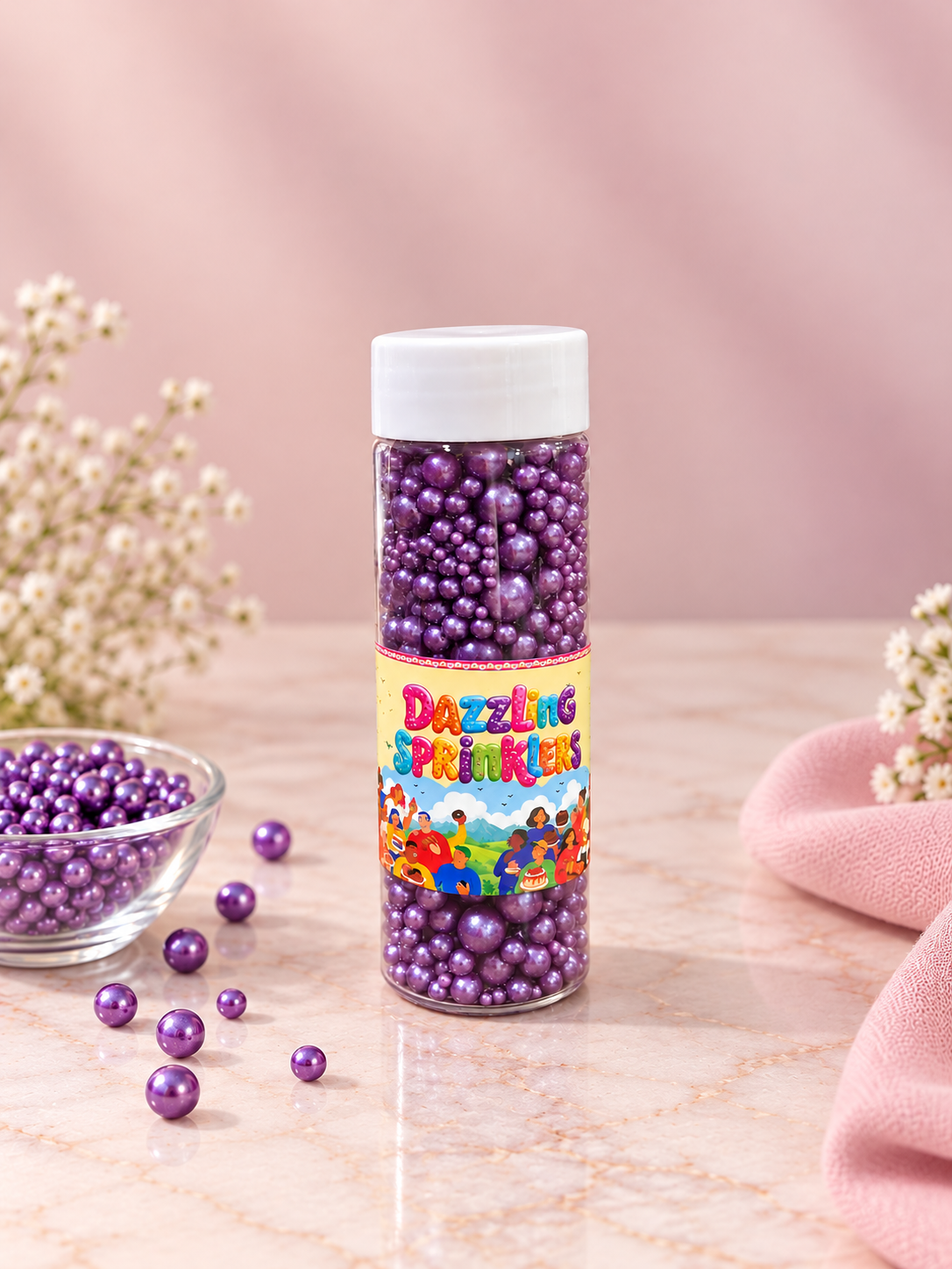 Pankraft Purple Mix Pearl Dazzling Sprinkler  100 gm