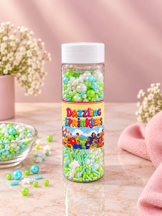 Pankraft Green, Blue & White Mixe Pearl Dazzling Sprinkler 100 gm