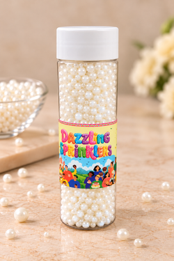 Pankraft White Balls Dazzling Sprinkler size 4mm (100gm)