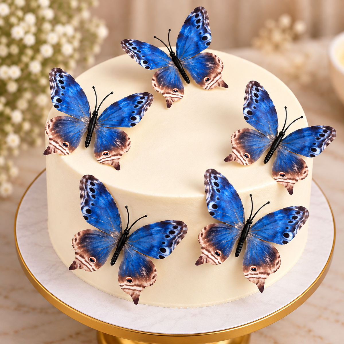 Navy blue Butterfly Set Of 5