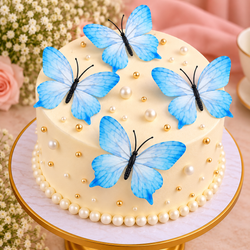 Sky Blue Butterfly Set of 5