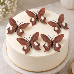 Brown Butterfly Set Of 5