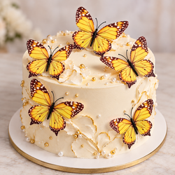 Yellow Butterfly Set of 5