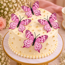 Pink Butterfly Set of 5