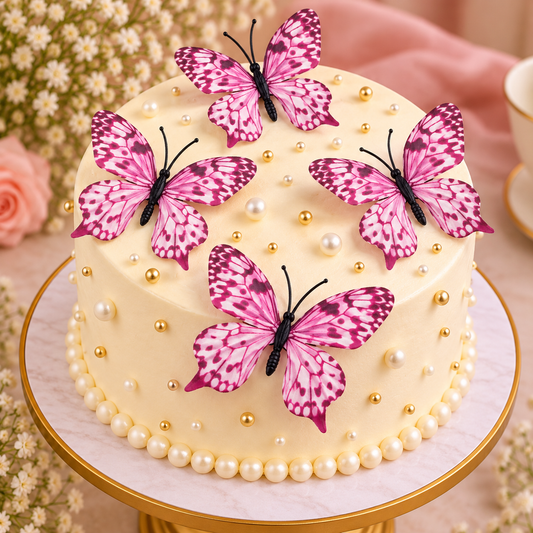 Pink Butterfly Set of 5