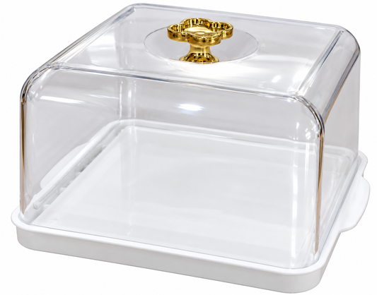 square display cake tray with lid (size - 5x3 inch)