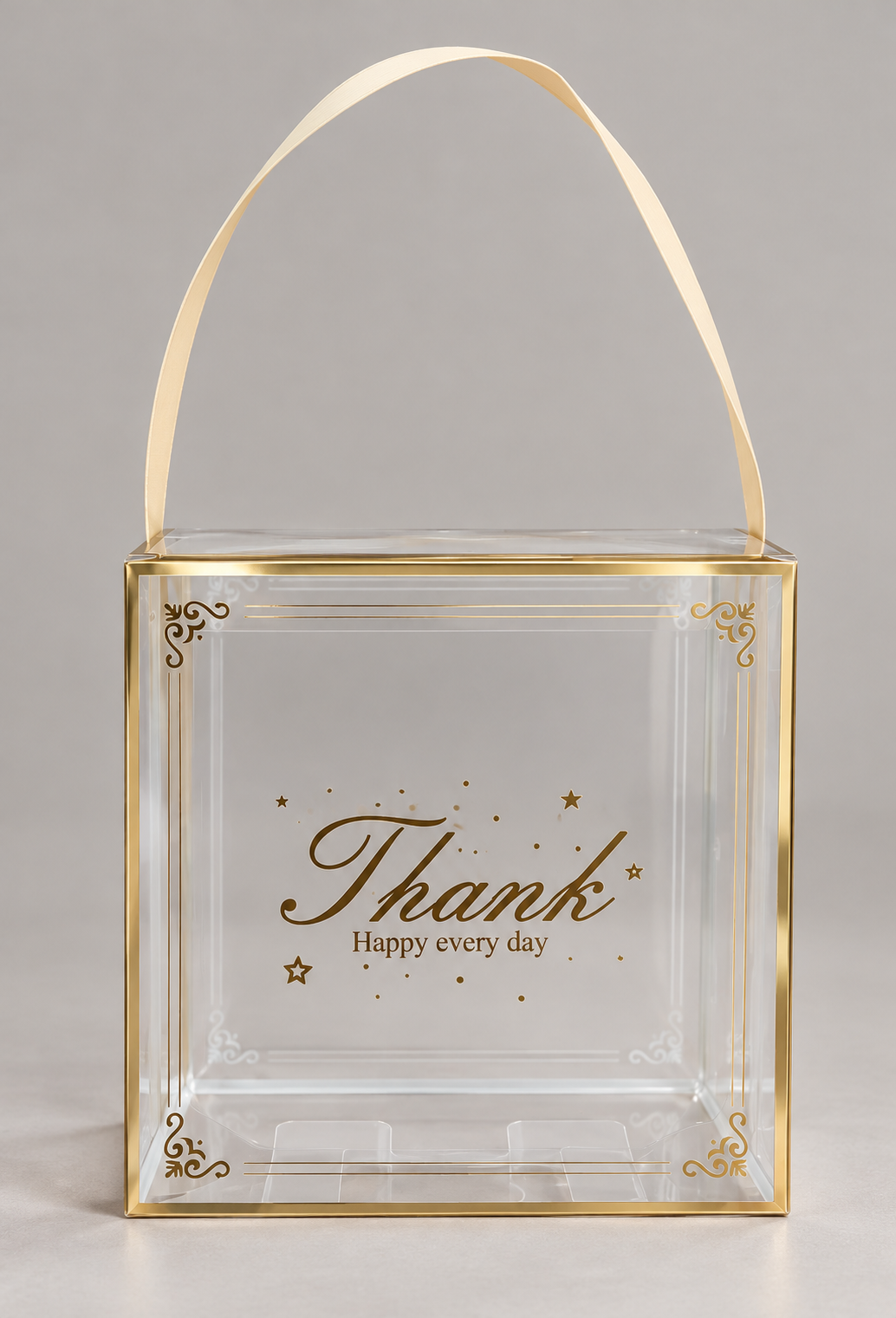 Transparent Hamper Box Pack Of 10 Size 7x7x3 inch
