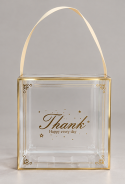 Transparent Hamper Box Pack Of 10 Size 7x7x3 inch