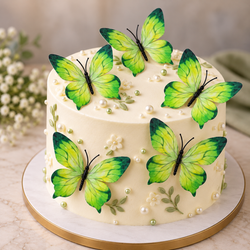 Green Butterfly Set Of 5