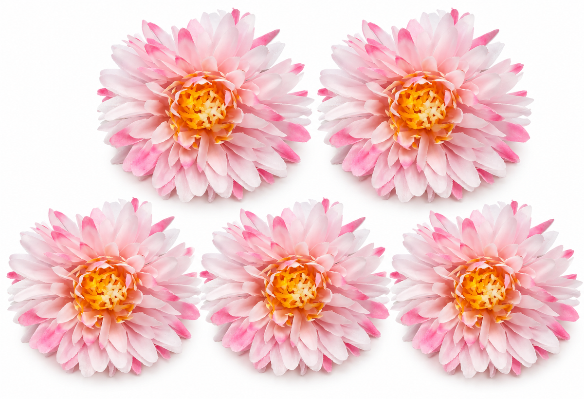 Artificial Baby Pink Dalia Flowers Pack of 5
