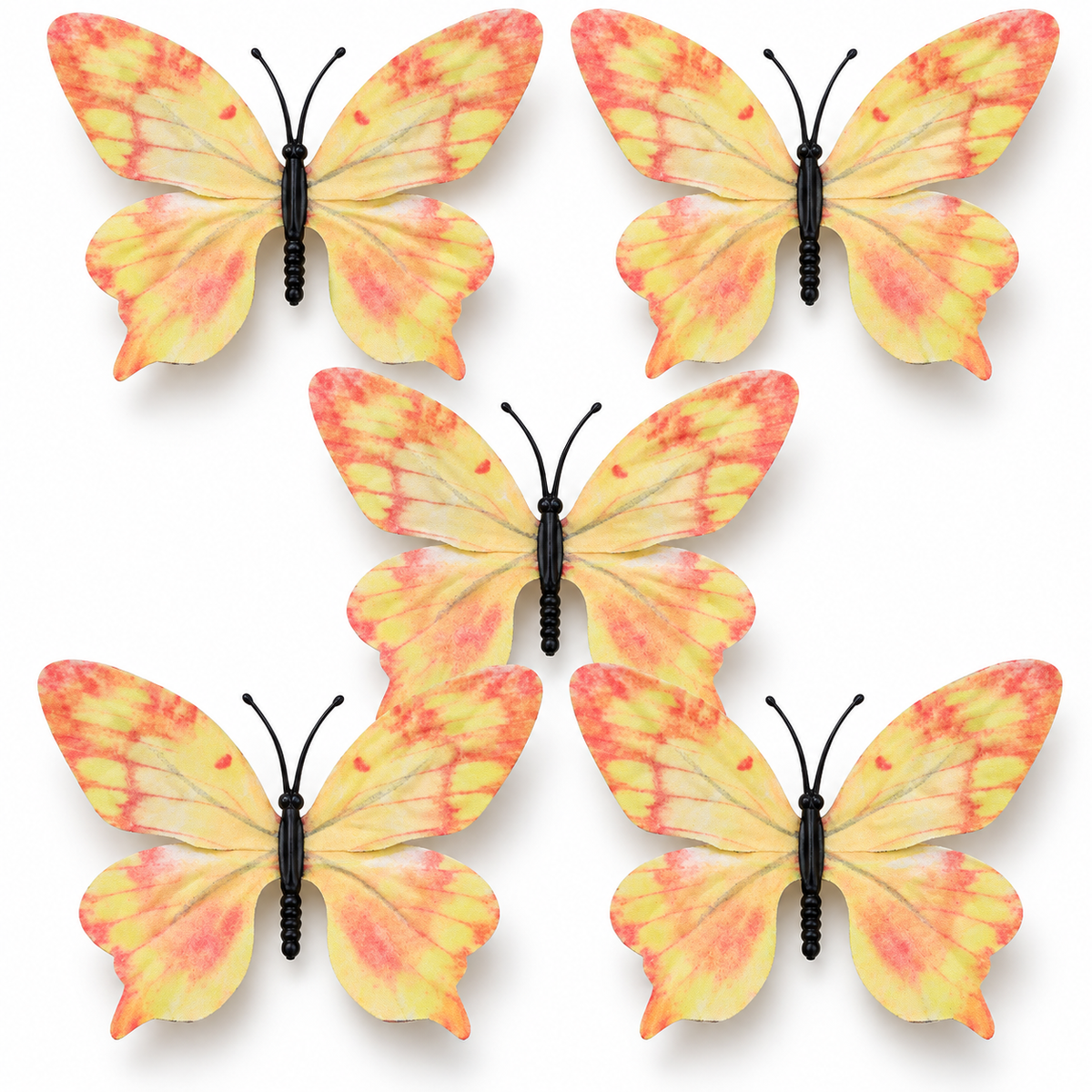 Yellow Butterfly Set of 5