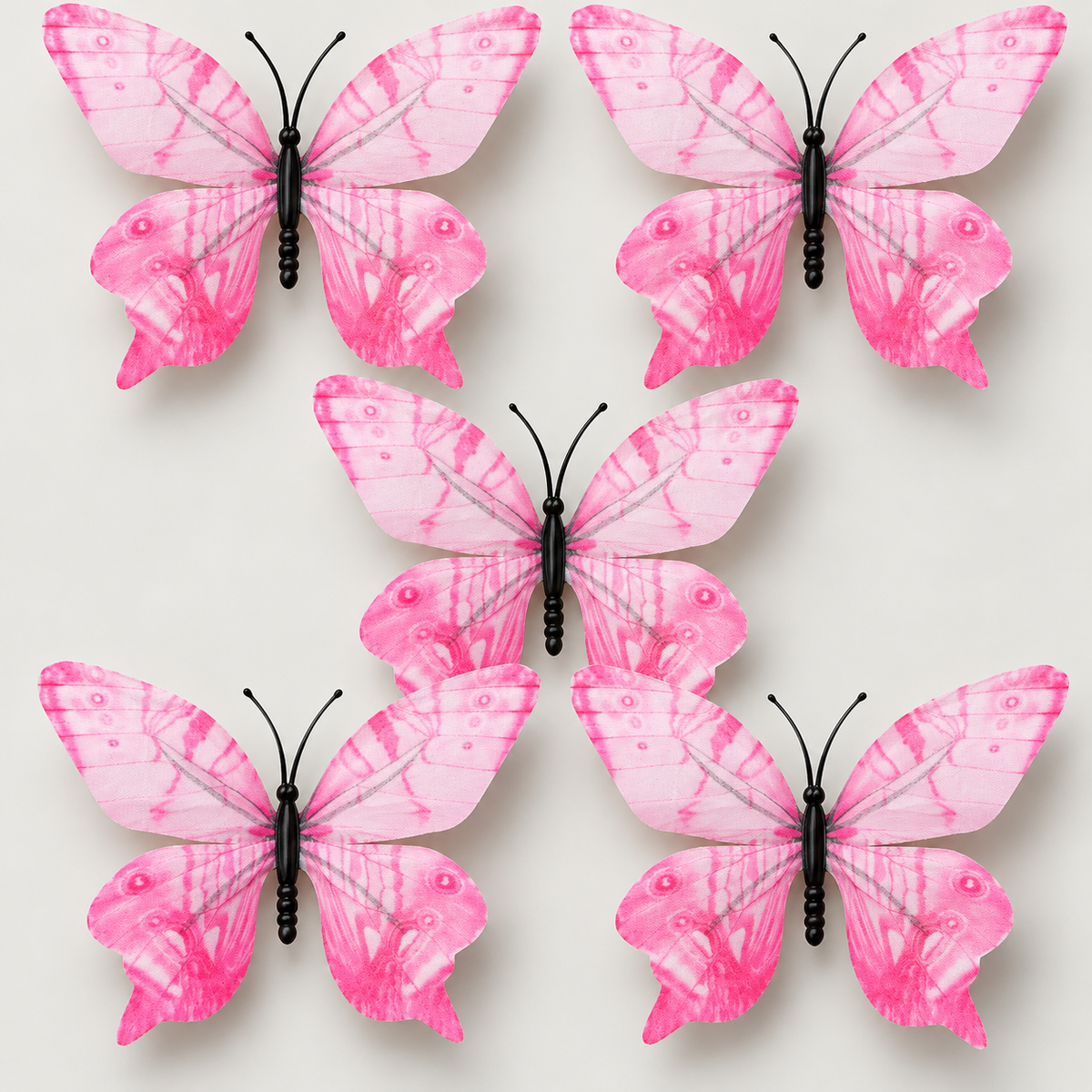 Pink Butterfly Set of 5