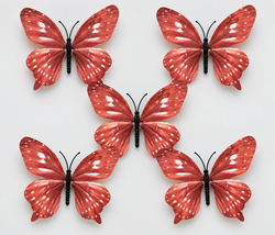 Terracotta Butterfly Set of 5