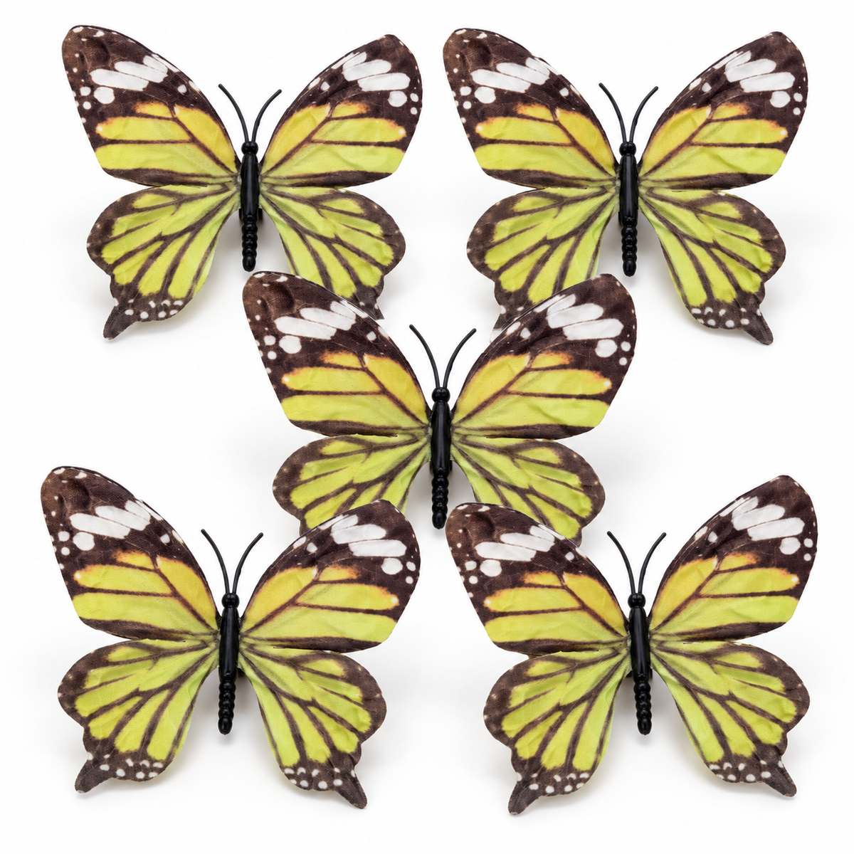 Lemon Yellow Butterfly Set of 5
