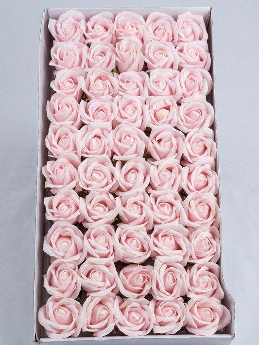 Artificial Baby Pink scented Rose Pack of 50
