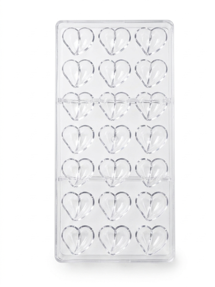 21 Cavity Heart Shape Polycarbonate Mould