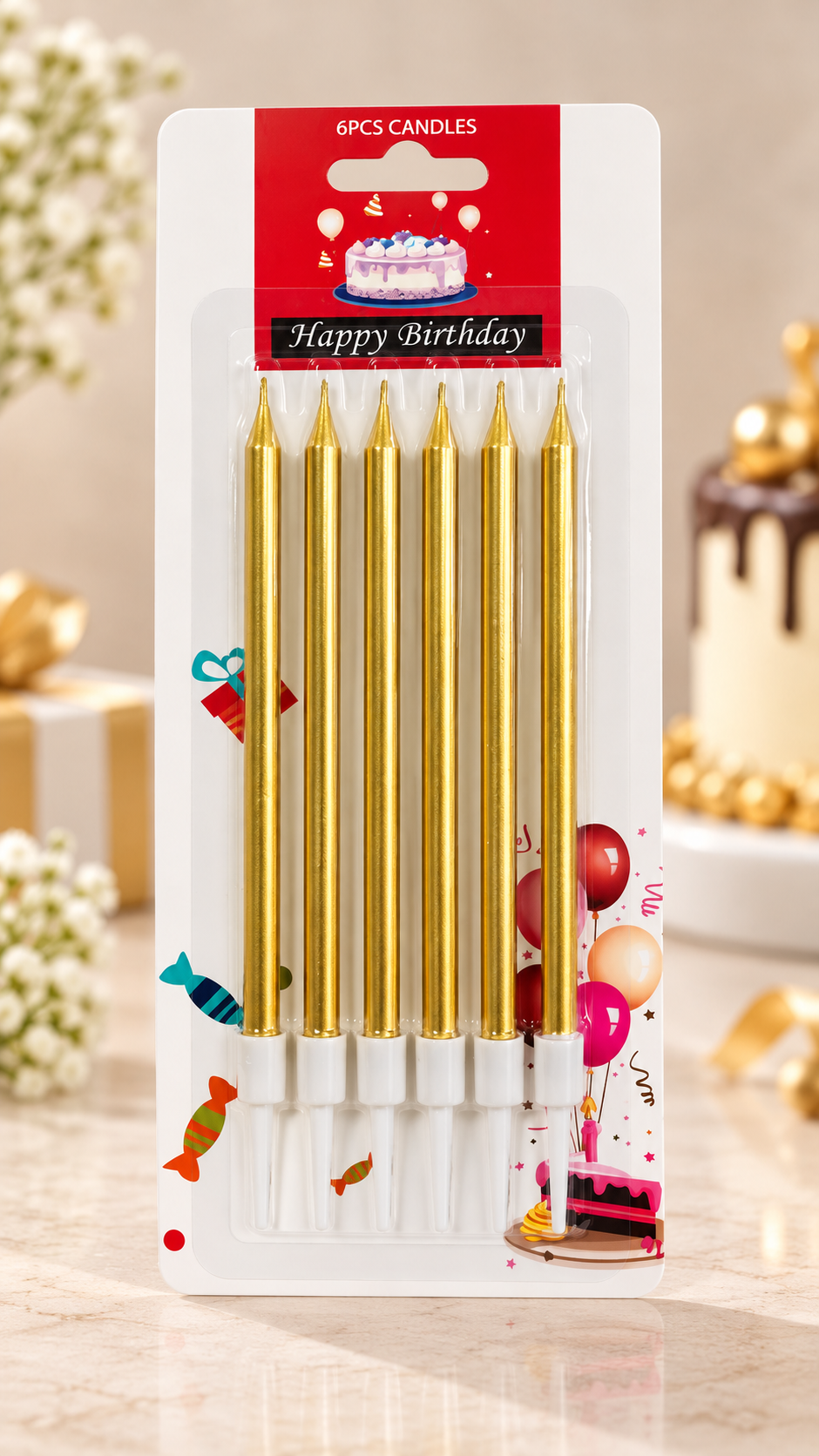 Golden Candle pack of 6