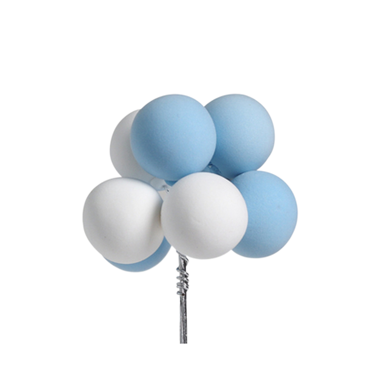 Foam Balloon Topper Blue & white colour