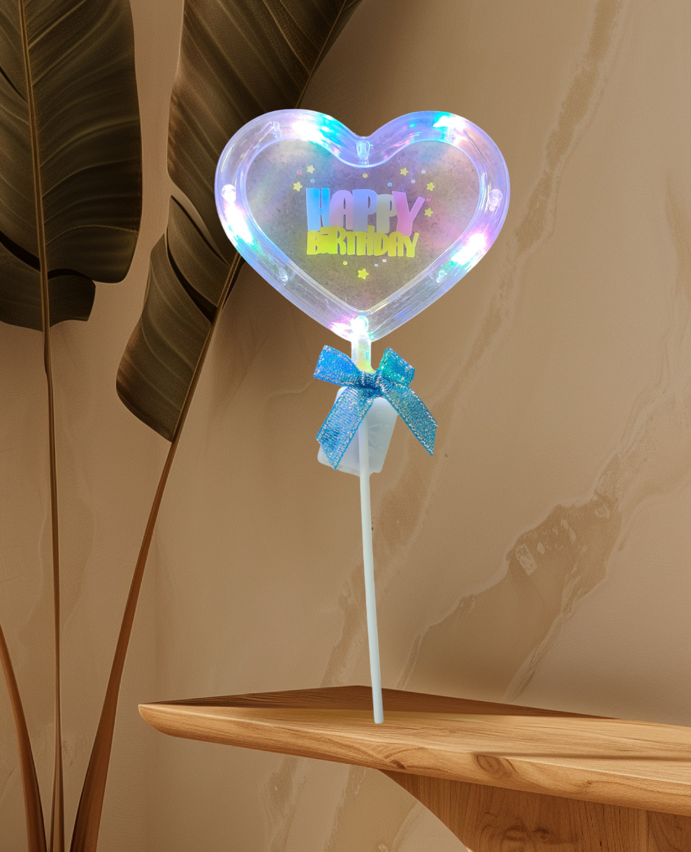 Premium LED light heart topper
