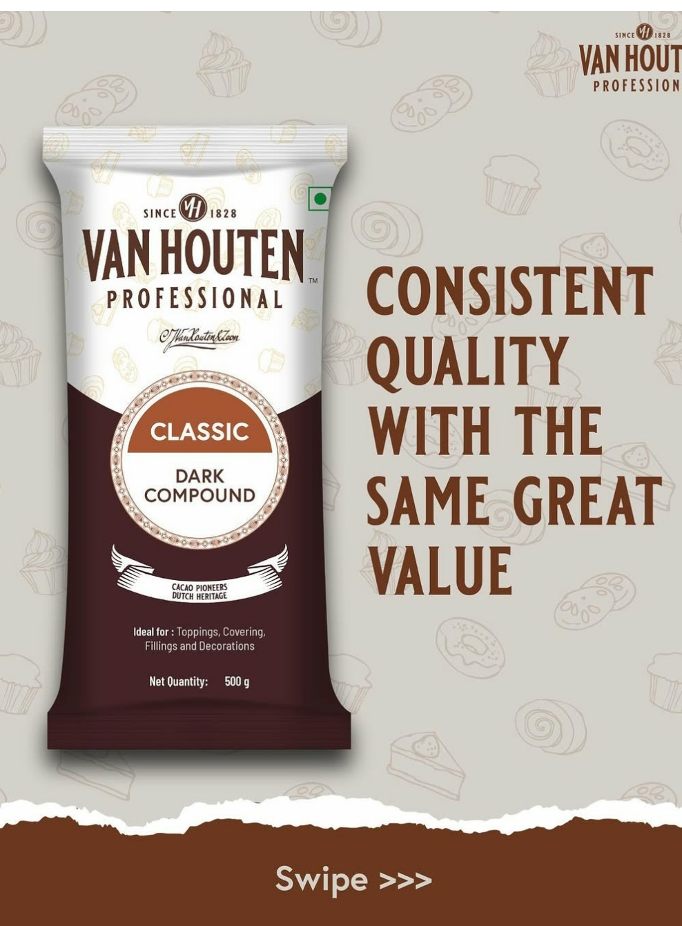 Van houten Classic Dark Compound 500 gram