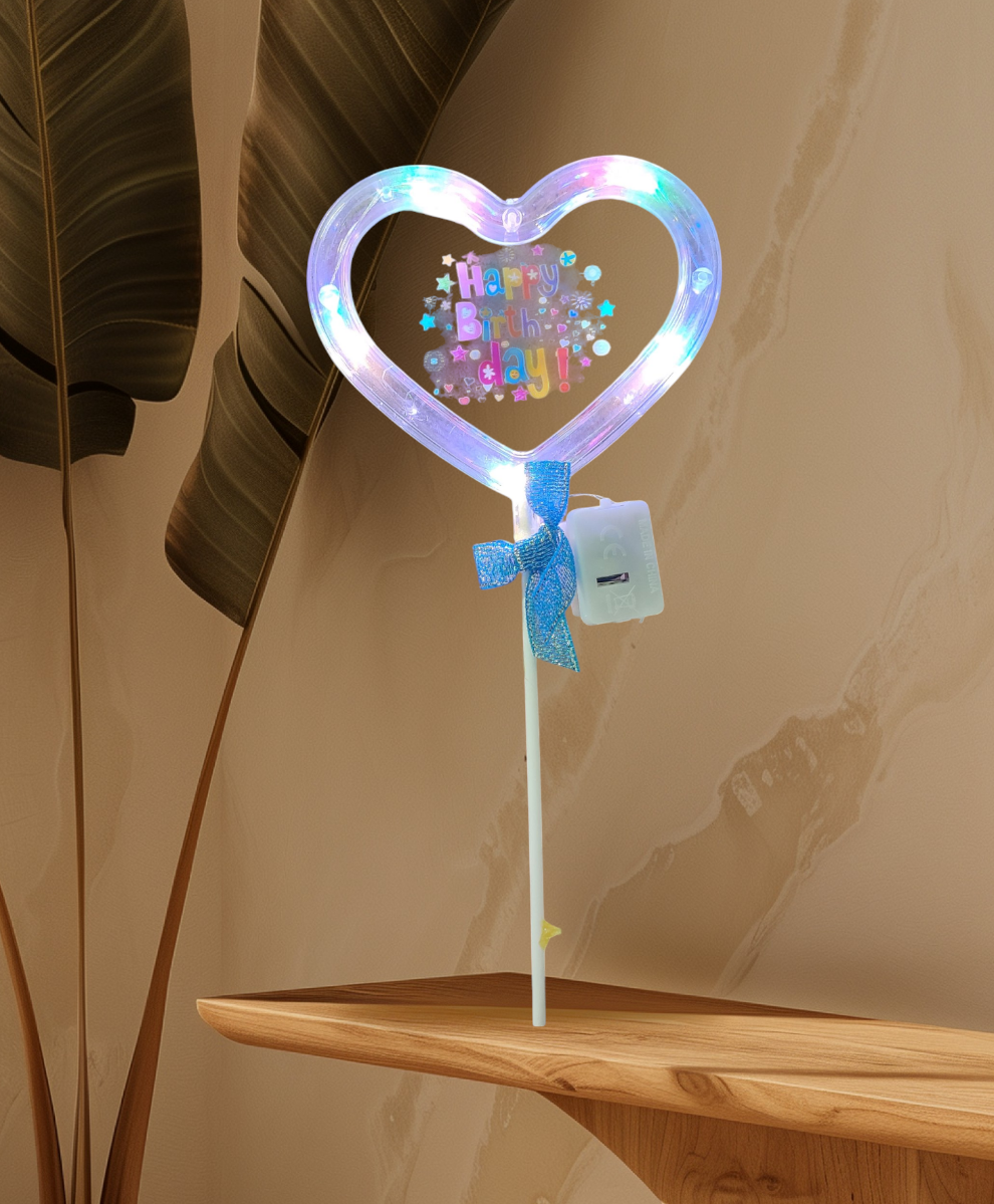 Premium LED light heart topper