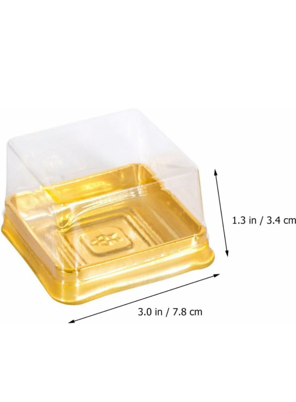 Plastic Mooncake Box with Transparent Lids pack of10    size-3 /1.3 inch