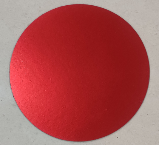 Red colour round baseboard 10 inch