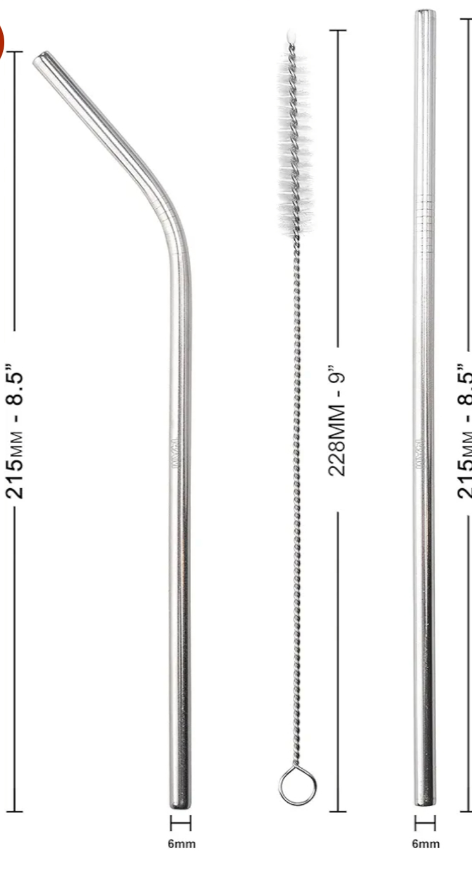 Stainless steel straws