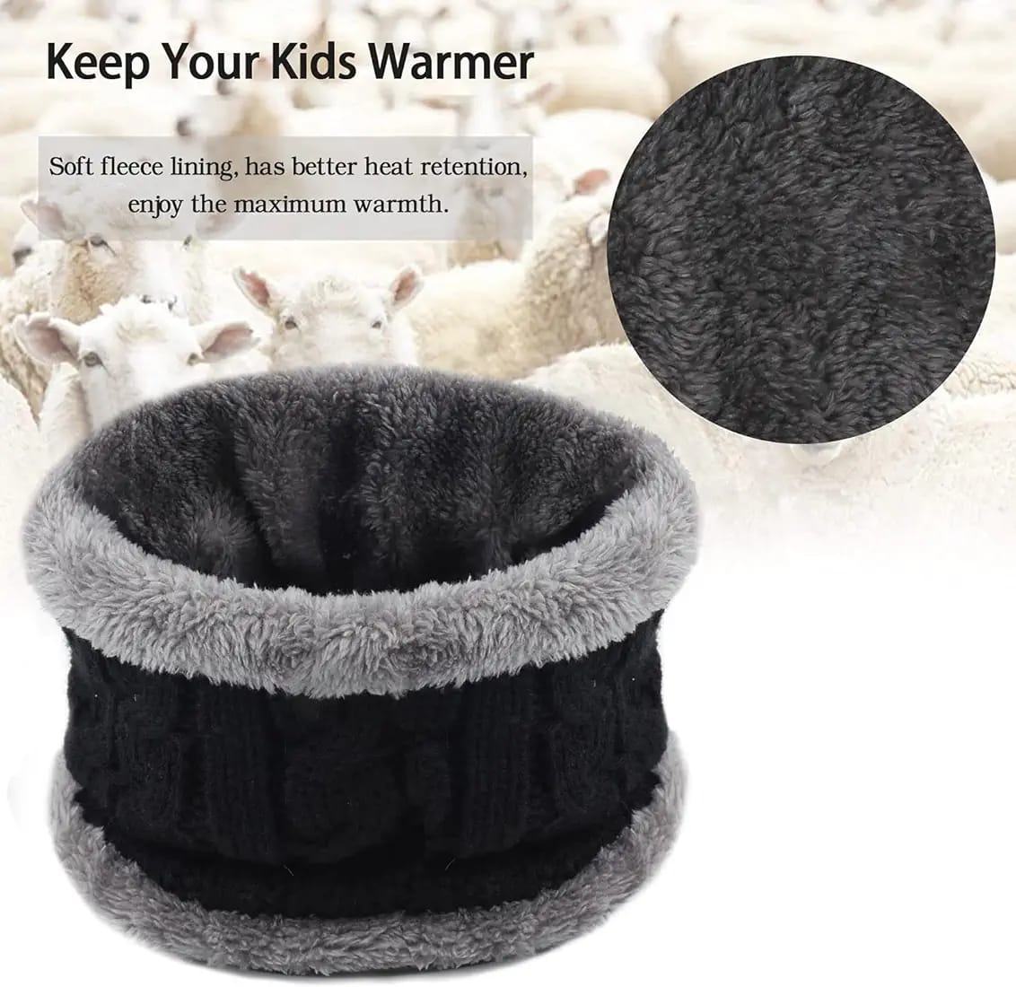 Wool Beanie Cap & Muffler