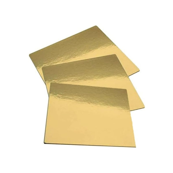 Square 6 Inch Golden Baseboard Pack of 50