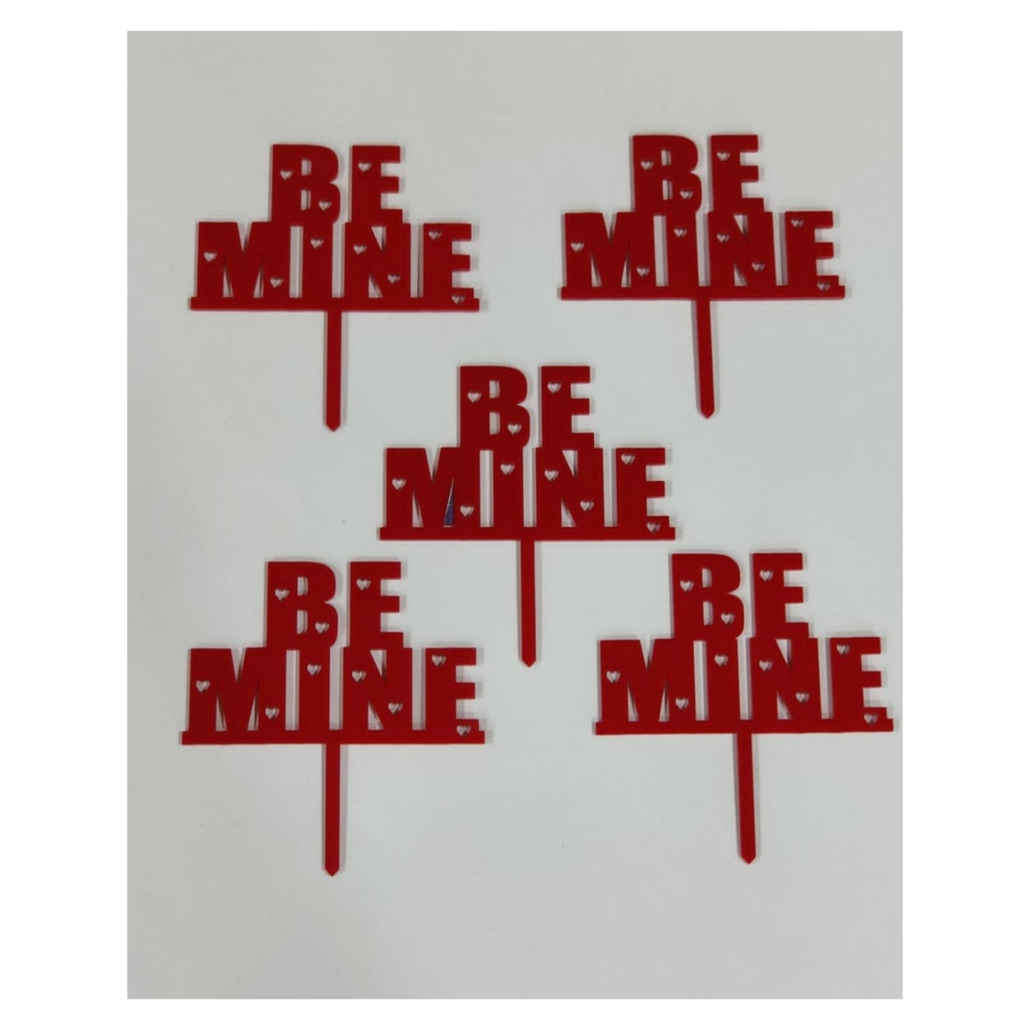 Be Mine Acrylic Topper set of 5