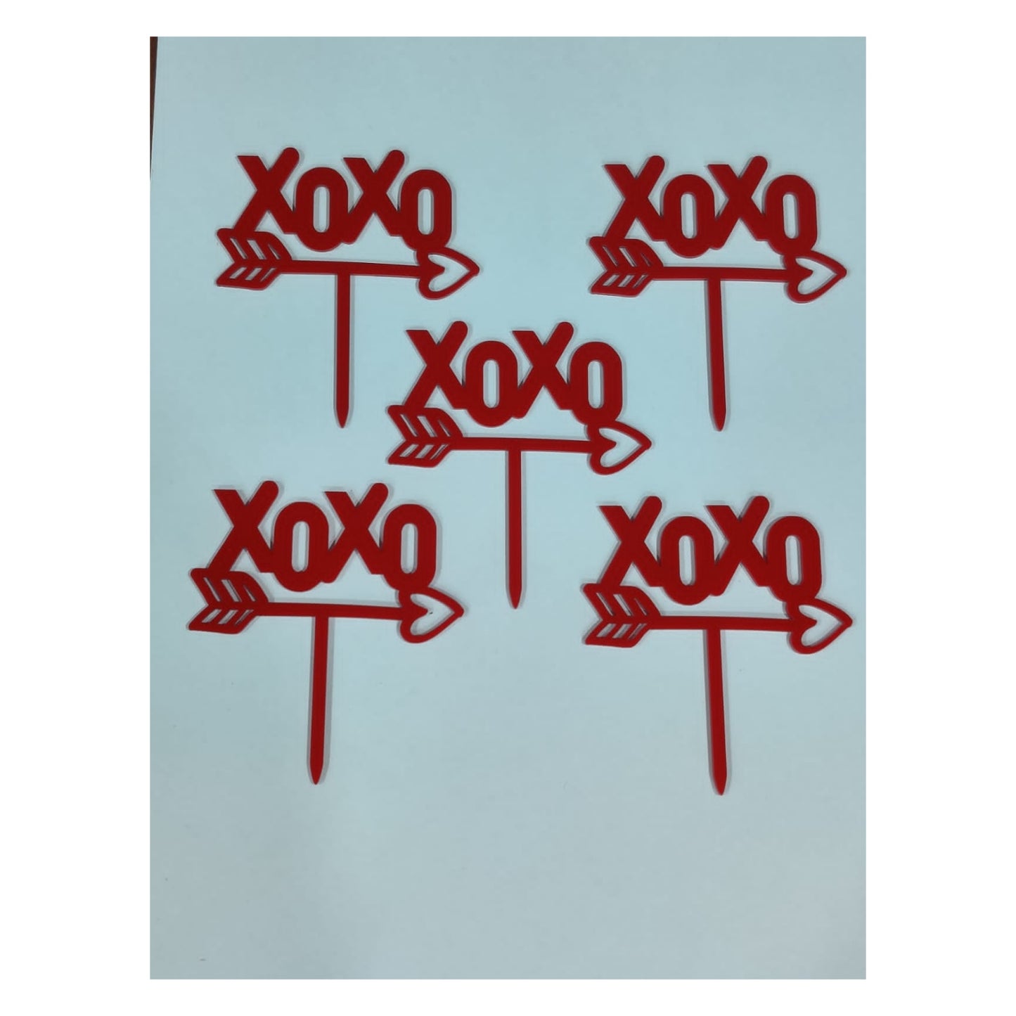 Xoxo Acrylic Topper set of 5