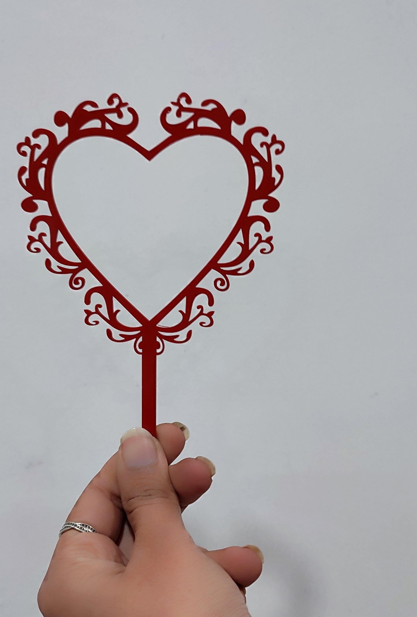 Red Frame heart topper