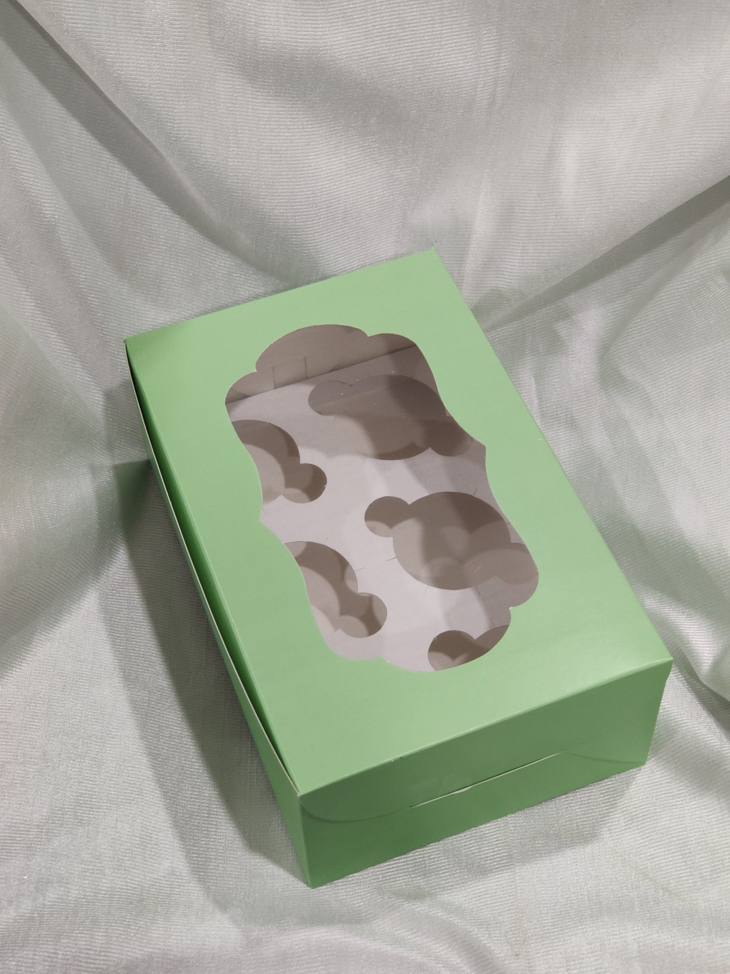 6 pc Cupcake Box Mint Colour