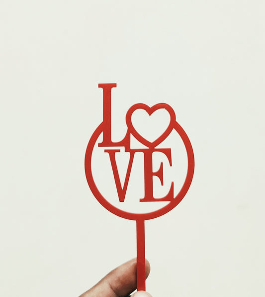 Love Acrylic Tooper 5 inch