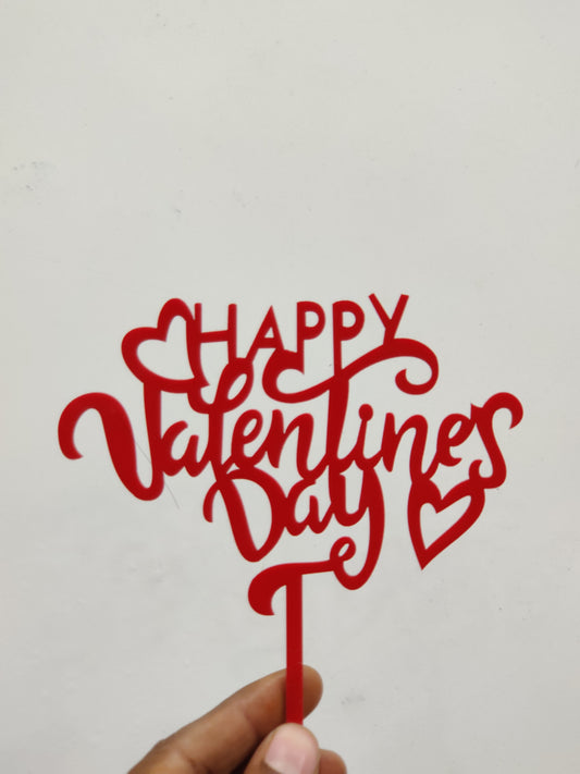 Valentine Acrylic Topper 5 inch